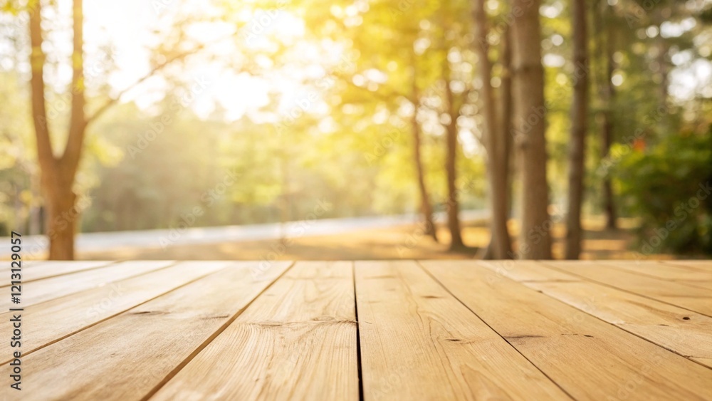 on wooden table on wooden table