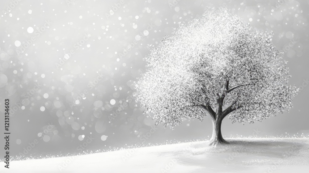 vector snow tree vector snow tree