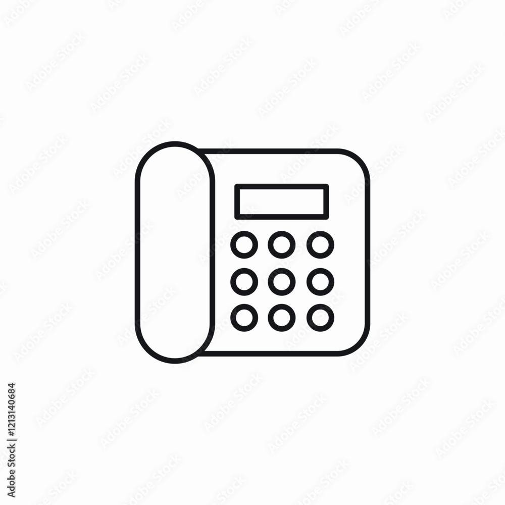 landline button phone icon sign vector landline button phone icon sign vector