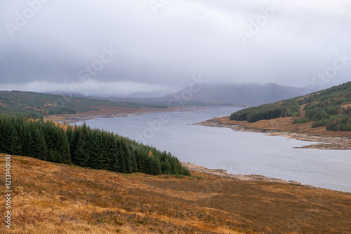 fog over the Scottish river