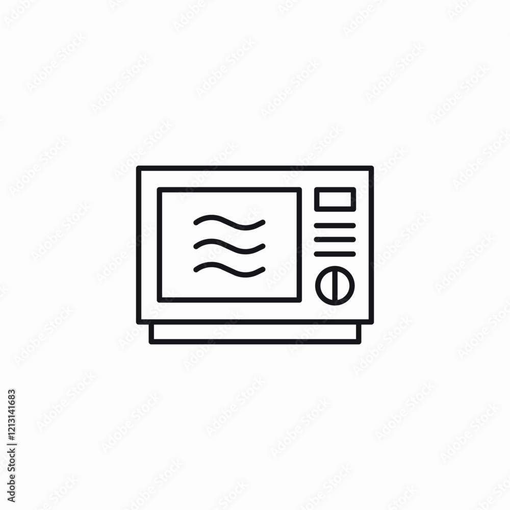 microwave heating icon sign vector microwave heating icon sign vector