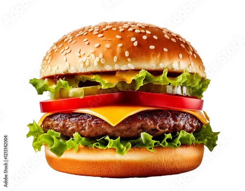 Hamburger isolated no background