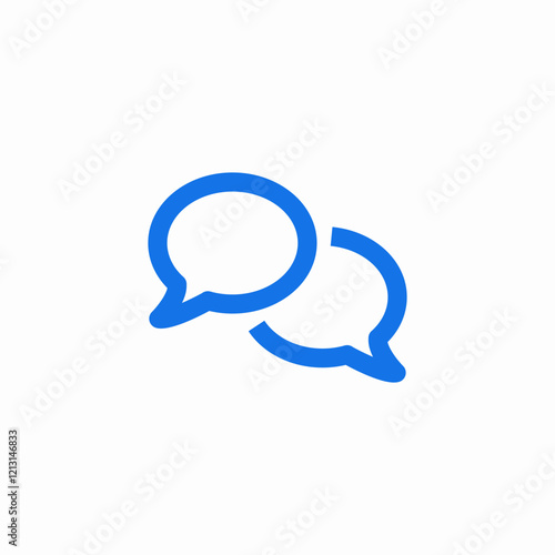 discussion bubbles icon sign vector photo