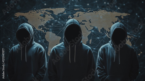 Hacker are planning to hack and attack networks and cyber security systems.team people innovation connection of line from nail node to node on map background , networking concept