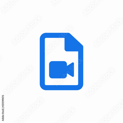 video media file icon sign vector