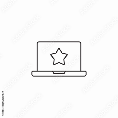 high quality laptop web application icon sign vector