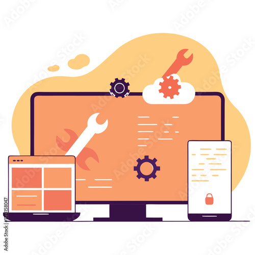 Streamlined CMS Interface: Modern Web Development Dashboard Design for Efficient Content Management 