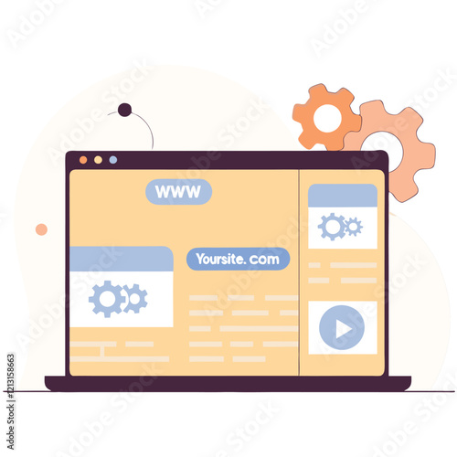 Streamlined CMS Interface: Modern Web Design Content Management System Dashboard UI UX SEO data tool