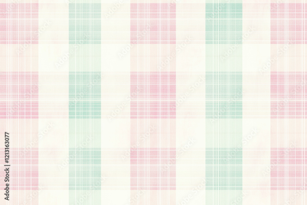 Delicate pastel plaid pattern featuring soft pink, mint green, and cream shades for modern decor and design inspiration Delicate pastel plaid pattern featuring soft pink, mint green, and cream shades for modern decor and design inspiration