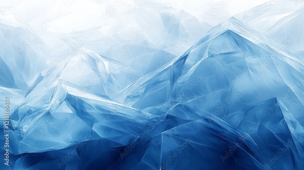 Futuristic Digital Art: Glowing Lines and Icy Crystals Converge in Abstract Technological Harmony Futuristic Digital Art: Glowing Lines and Icy Crystals Converge in Abstract Technological Harmony