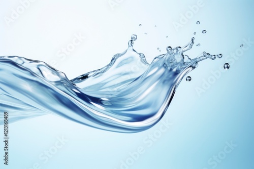 Abstract water splash white background