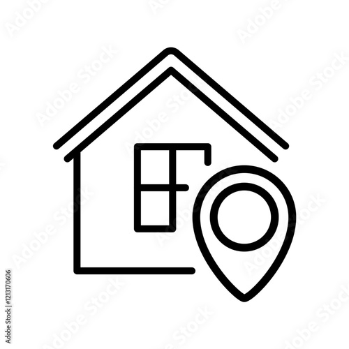 Location icon. Home Location icon