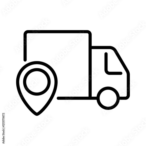 Car delivery icon. Truck icon
