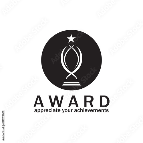 throphy vector logo icon illustration template design