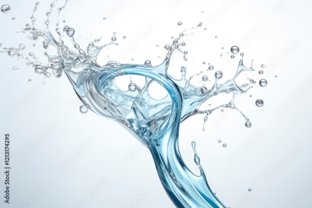 Obraz premium Abstract water splash white background