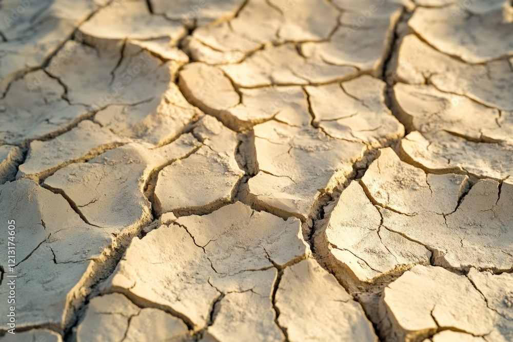 This striking close-up reveals the intricate patterns of cracked dry earth in a desert landscape. The high contrast highlights the beautiful textures formed by the harsh elements This striking close-up reveals the intricate patterns of cracked dry earth in a desert landscape. The high contrast highlights the beautiful textures formed by the harsh elements