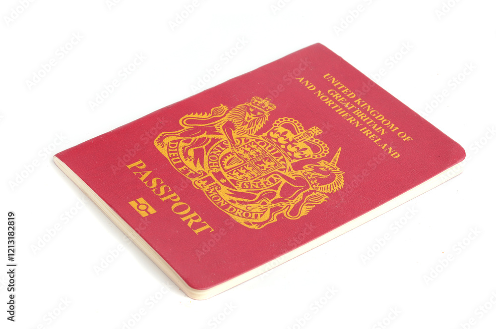 Moscow. Russia. 21.01.2025. UK passport in the background Moscow. Russia. 21.01.2025. UK passport in the background