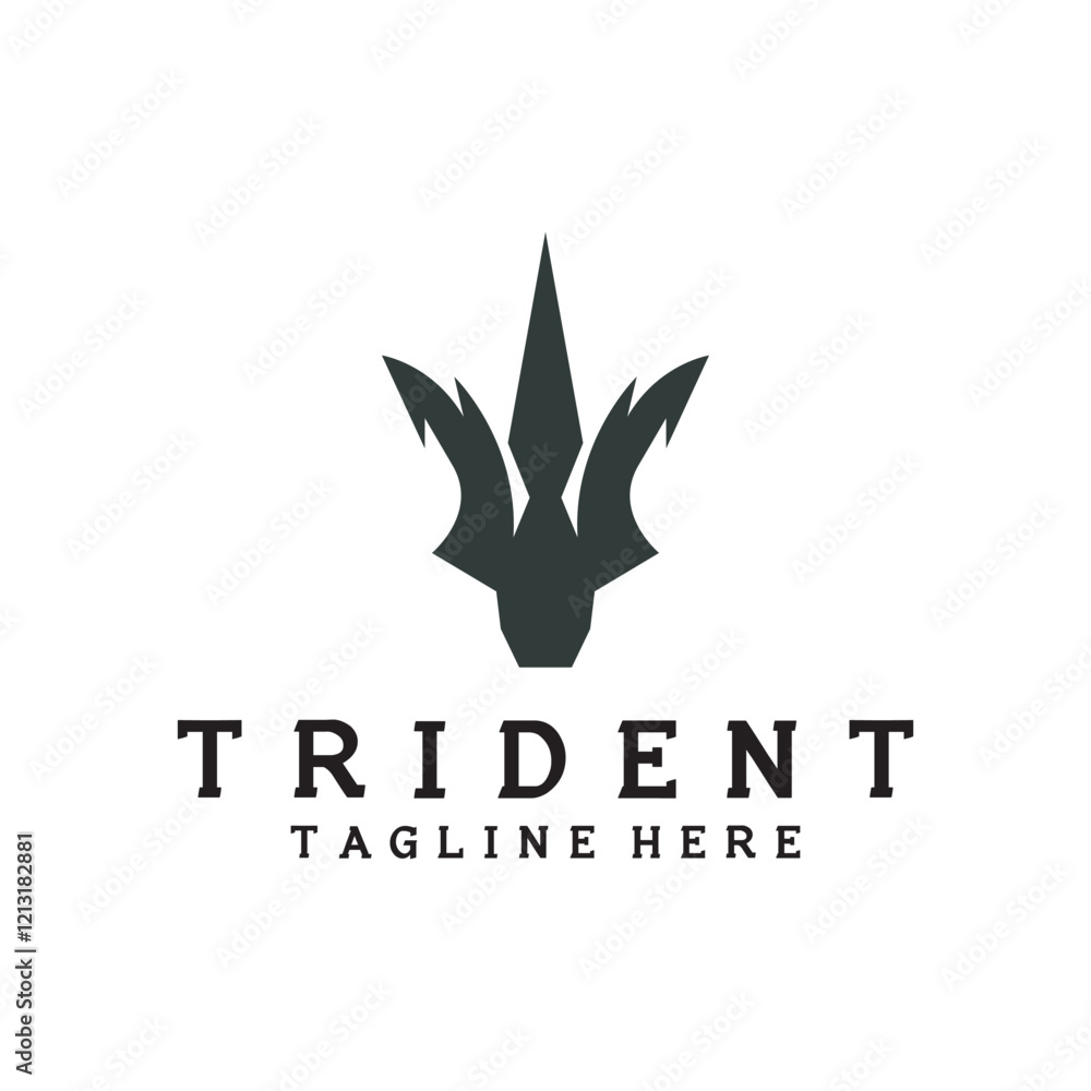 trident logo poseidon icon vector illustration template design trident logo poseidon icon vector illustration template design