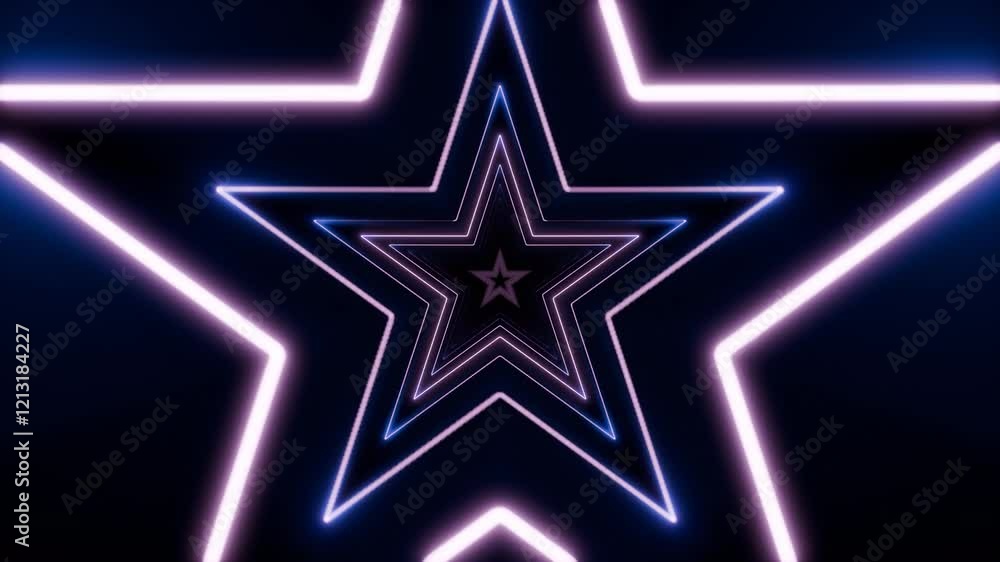 A captivating neon star animation that mesmerizes viewers, ideal for various events. Design A captivating neon star animation that mesmerizes viewers, ideal for various events. Design