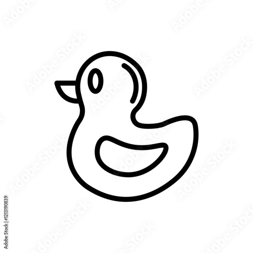 Duck icon black and white vector sign