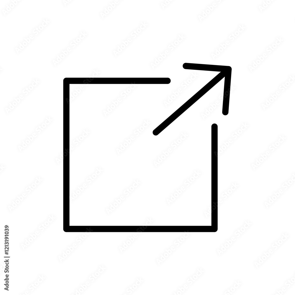 External link icon black and white vector sign External link icon black and white vector sign