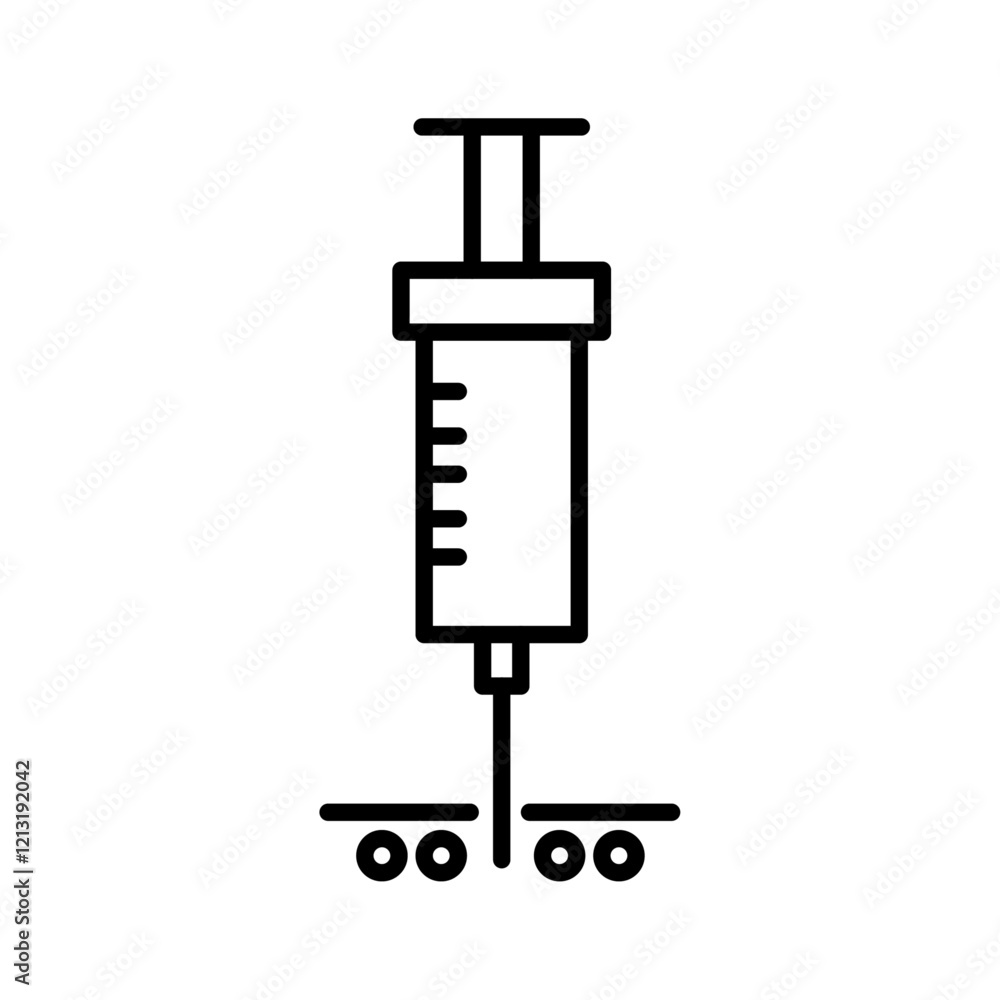 Intradermal injection icon black and white vector sign Intradermal injection icon black and white vector sign