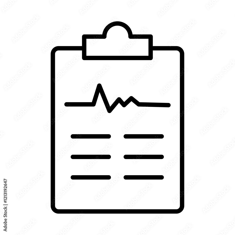 Medical report icon black and white vector sign Medical report icon black and white vector sign