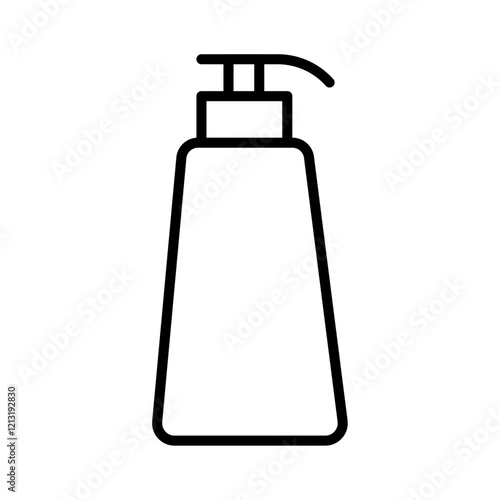 Moisturizing lotion bottle icon black and white vector sign