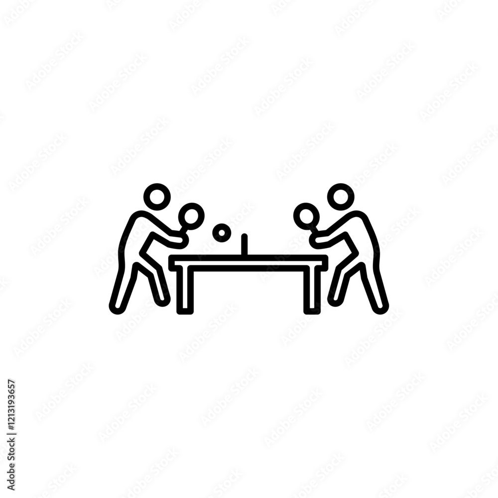 Ping-pong, table tennis icon black and white vector sign Ping-pong, table tennis icon black and white vector sign