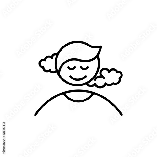 Pleasure icon black and white vector sign