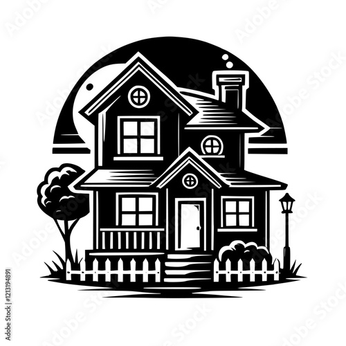 Night House: A Black and White Architectural Masterpiece