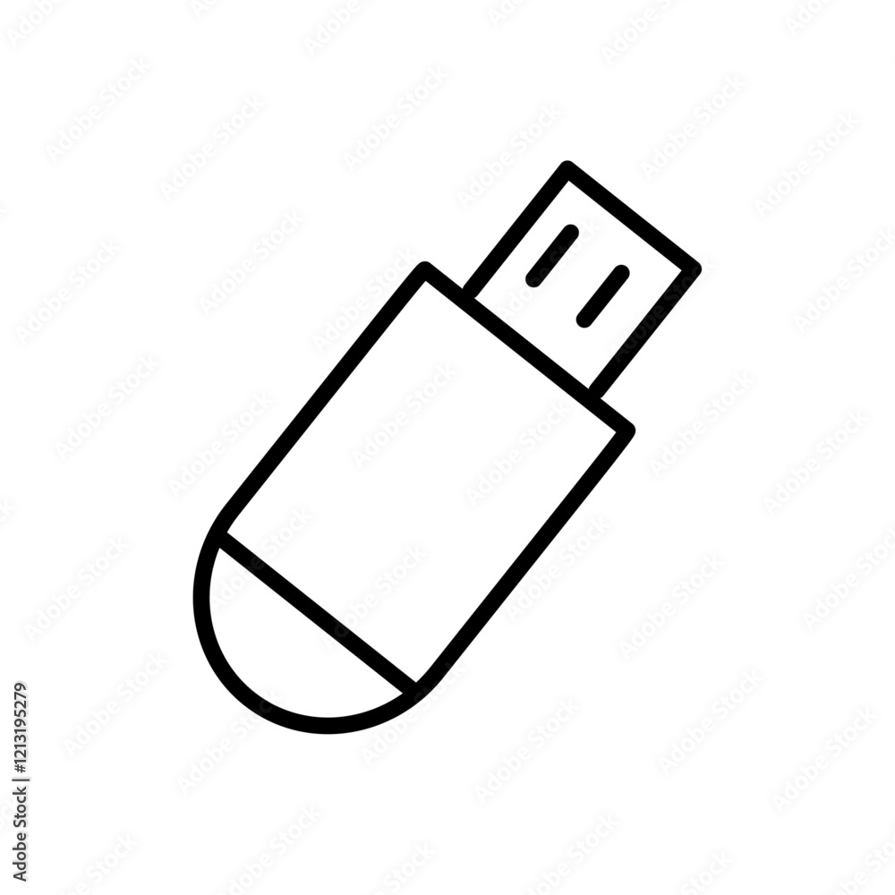 Usb stick icon black and white vector sign Usb stick icon black and white vector sign