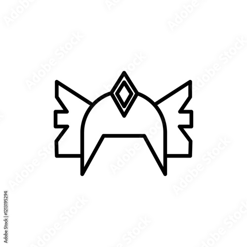 valkyrie icon black and white vector sign