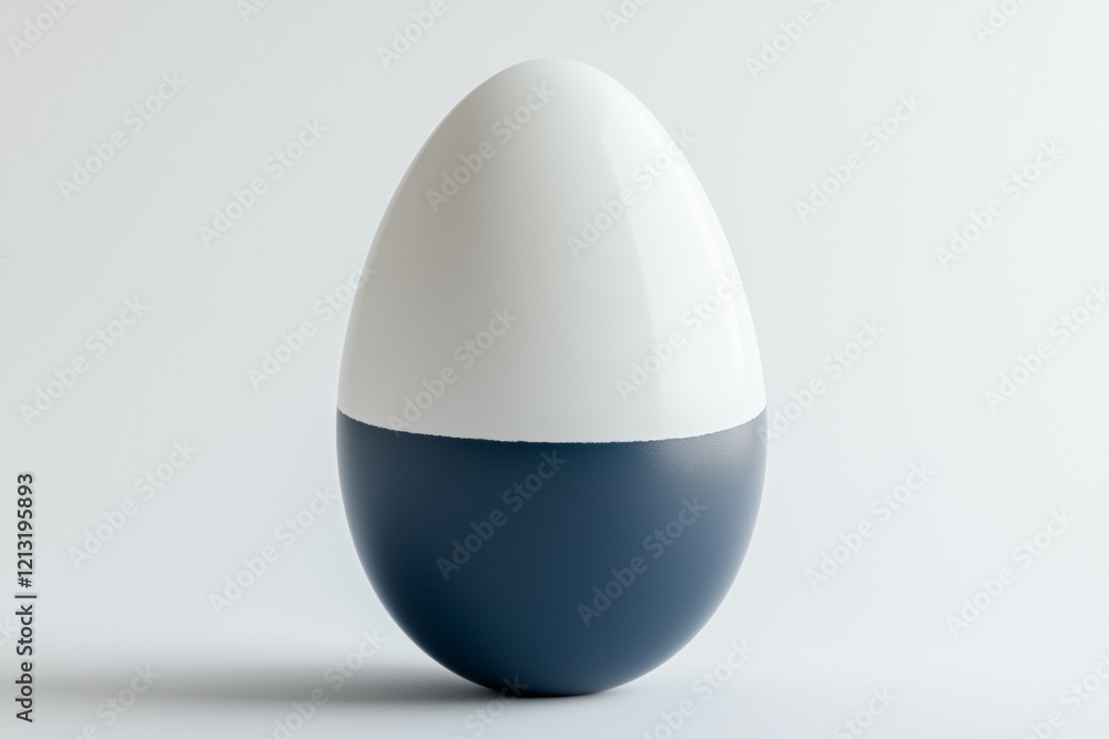 White and blue egg shaped object White and blue egg shaped object