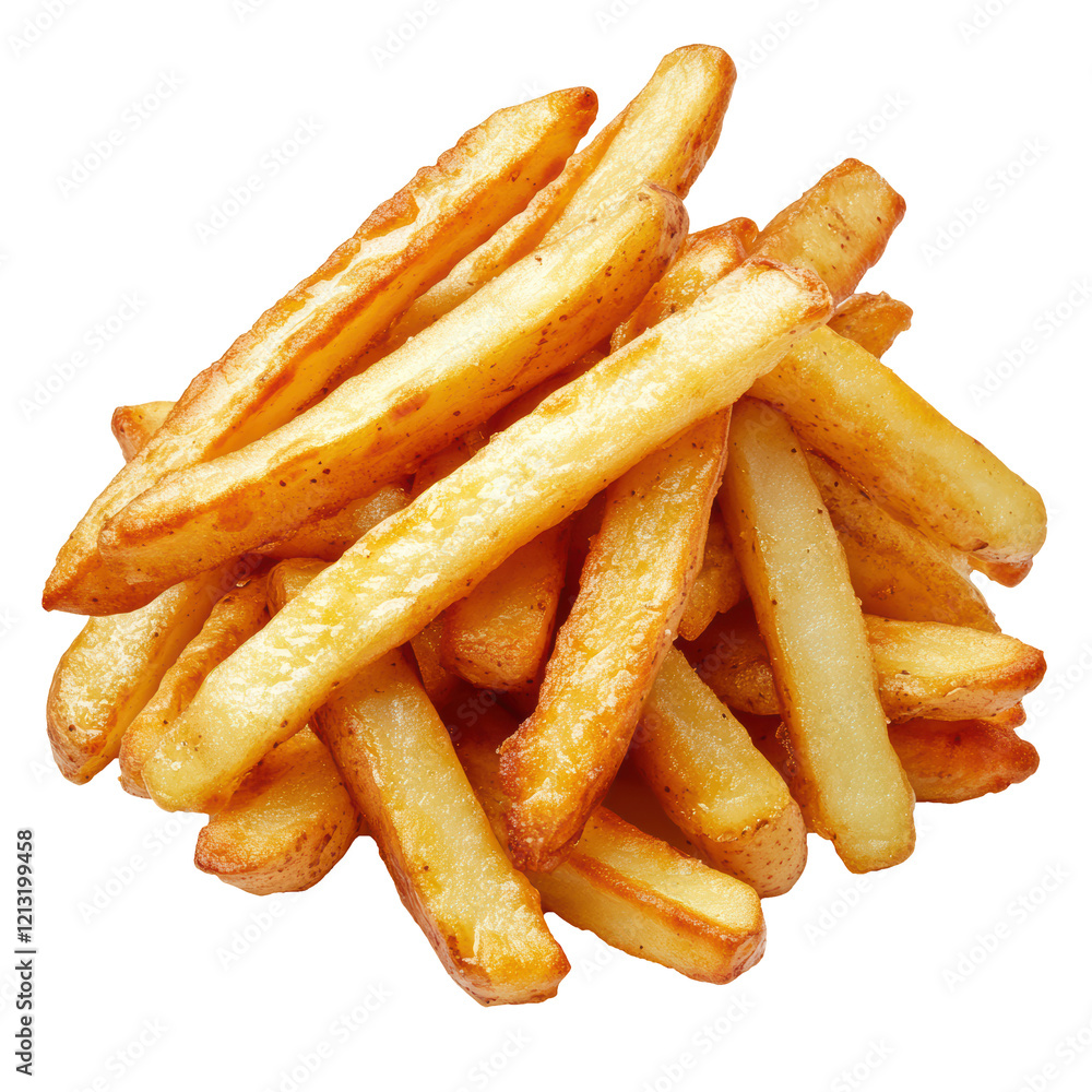 French potato fries isolated on transparent background French potato fries isolated on transparent background