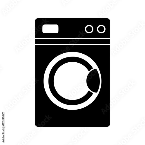 Washing machine vector silhouette design