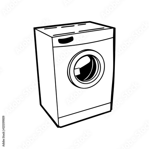 Washing machine vector silhouette design