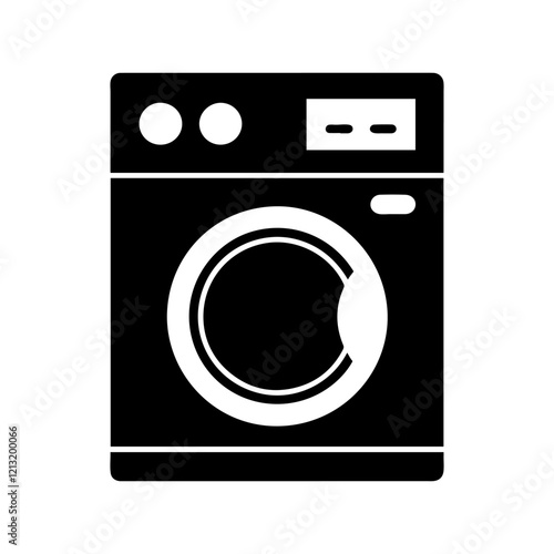 Washing machine vector silhouette design