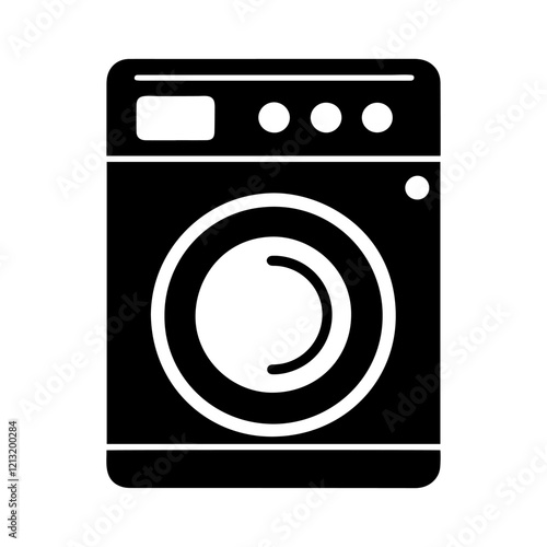 Washing machine vector silhouette design