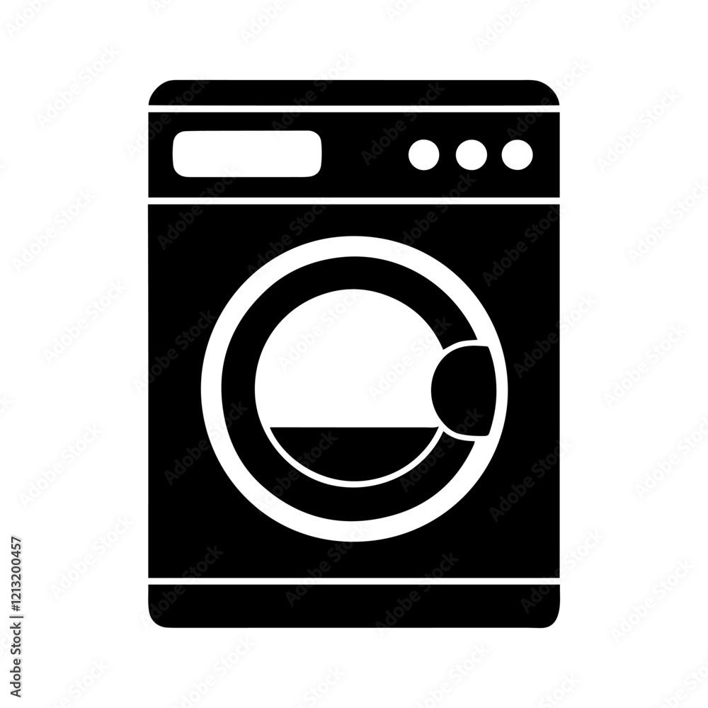 Washing machine vector silhouette design Washing machine vector silhouette design
