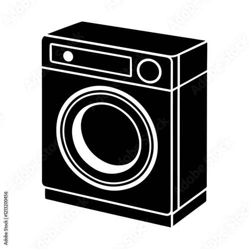 Washing machine vector silhouette design