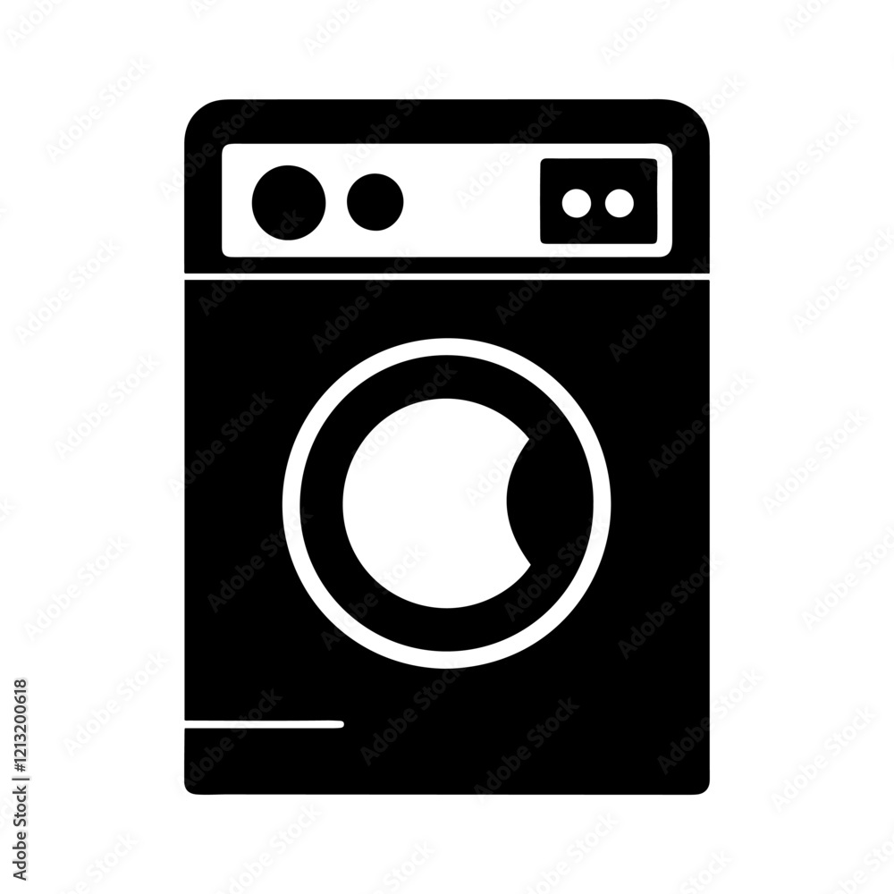 Washing machine vector silhouette design Washing machine vector silhouette design