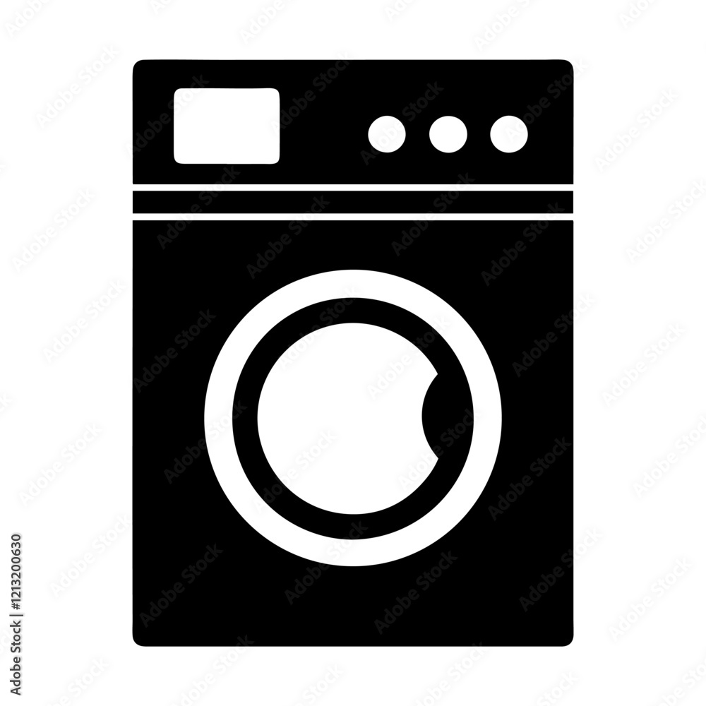Washing machine vector silhouette design Washing machine vector silhouette design