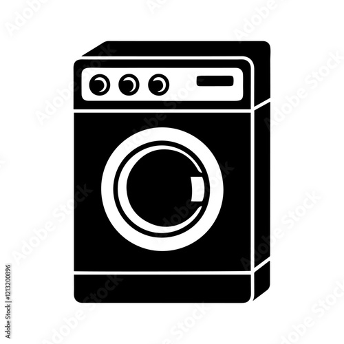 Washing machine vector silhouette design