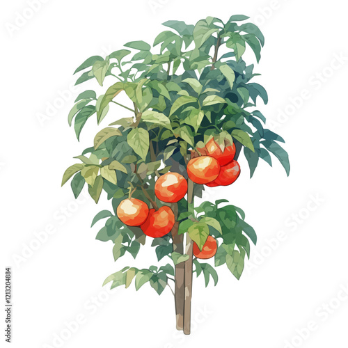 Hala Fruit Plant with Fruit – Exotic Watercolor Vector Illustration for Creative Designs  

