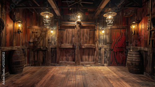 interior of old abandoned factory