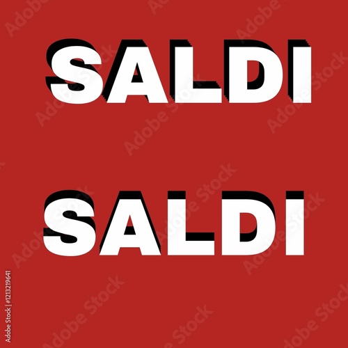 label of saldi saldi, salr label in italian  photo