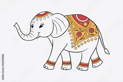 A beautiful baby elephant design.