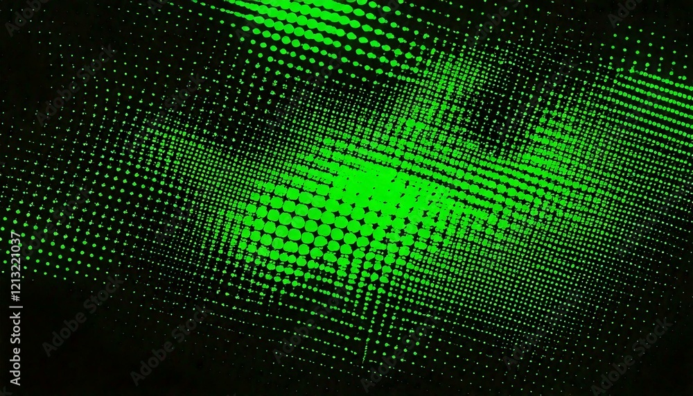 abstract halftone fluorescent green cyber background