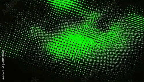 Obraz na płótnie abstract halftone fluorescent green cyber background w salonie